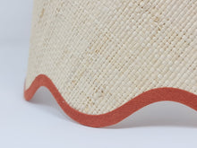 Load image into Gallery viewer, RAFFIA - TAPERED LAMPSHADE - SCALLOPED EDGES
