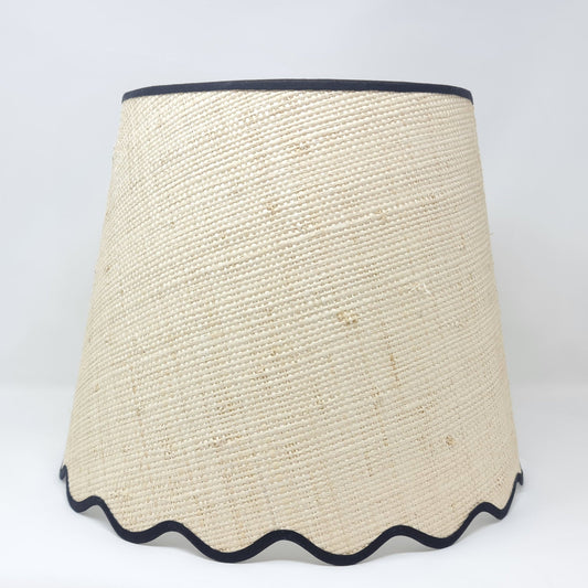 RAFFIA - TAPERED LAMPSHADE - SCALLOPED EDGES