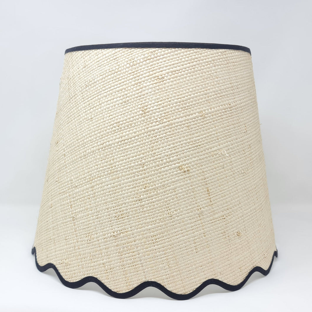 RAFFIA - TAPERED LAMPSHADE - SCALLOPED EDGES