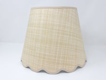 Load image into Gallery viewer, RAFFIA - TAPERED LAMPSHADE - SCALLOPED EDGES, LINED
