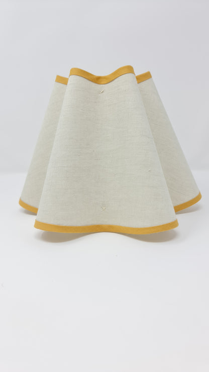Wavy lampshade - Linen