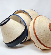 Load image into Gallery viewer, RAFFIA - DOUBLE DRUM LAMPSHADE - FLAT EDGES
