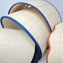 Load image into Gallery viewer, RAFFIA - DOUBLE DRUM LAMPSHADE - FLAT EDGES
