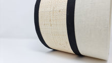 Load image into Gallery viewer, RAFFIA &amp; LINEN - DRUM LAMPSHADE - FLAT EDGES
