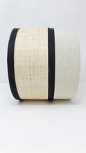 Load image into Gallery viewer, RAFFIA &amp; LINEN - DRUM LAMPSHADE - FLAT EDGES
