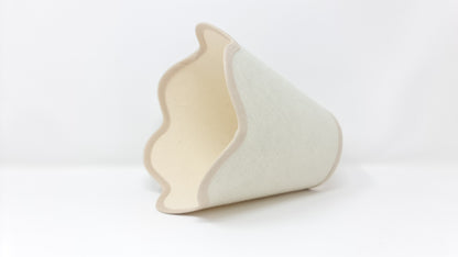 Tapered Lampshade - Scalloped Edges - Linen