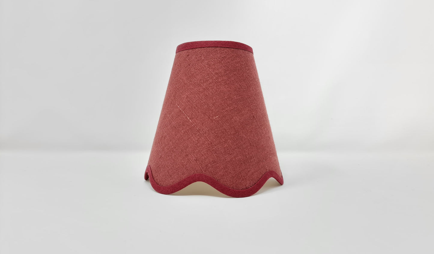 Tapered Lampshade - Scalloped Edges - Linen