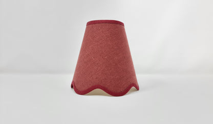 Tapered Lampshade - Scalloped Edges - Linen