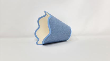 Tapered Lampshade - Scalloped Edges - Linen