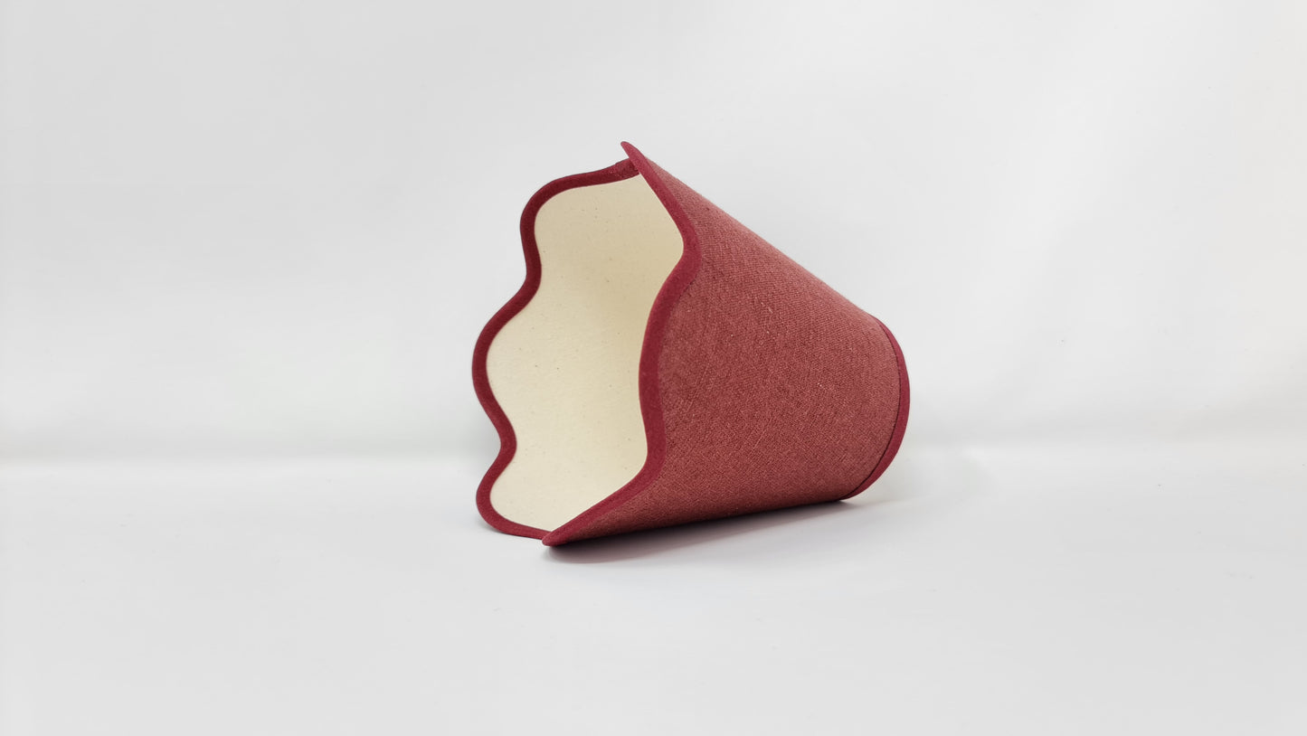 Tapered Lampshade - Scalloped Edges - Linen
