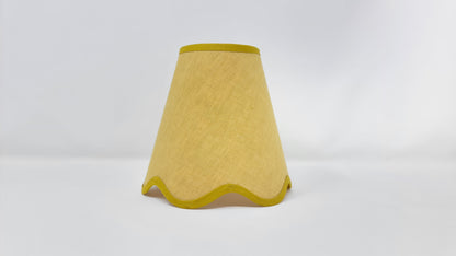 Tapered Lampshade - Scalloped Edges - Linen