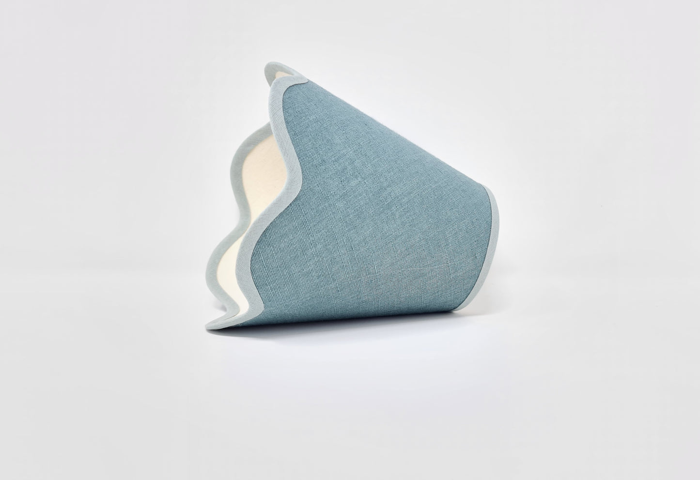 Tapered Lampshade - Scalloped Edges - Linen