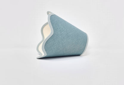 Tapered Lampshade - Scalloped Edges - Linen