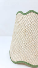Load image into Gallery viewer, RAFFIA - TAPERED LAMPSHADE - DOUBLE SCALLOPED EDGES
