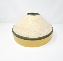 Load image into Gallery viewer, RUSTIC RAFFIA - CAROUSEL LAMPSHADE - FLAT EDGES, WIDE BASE, LINED
