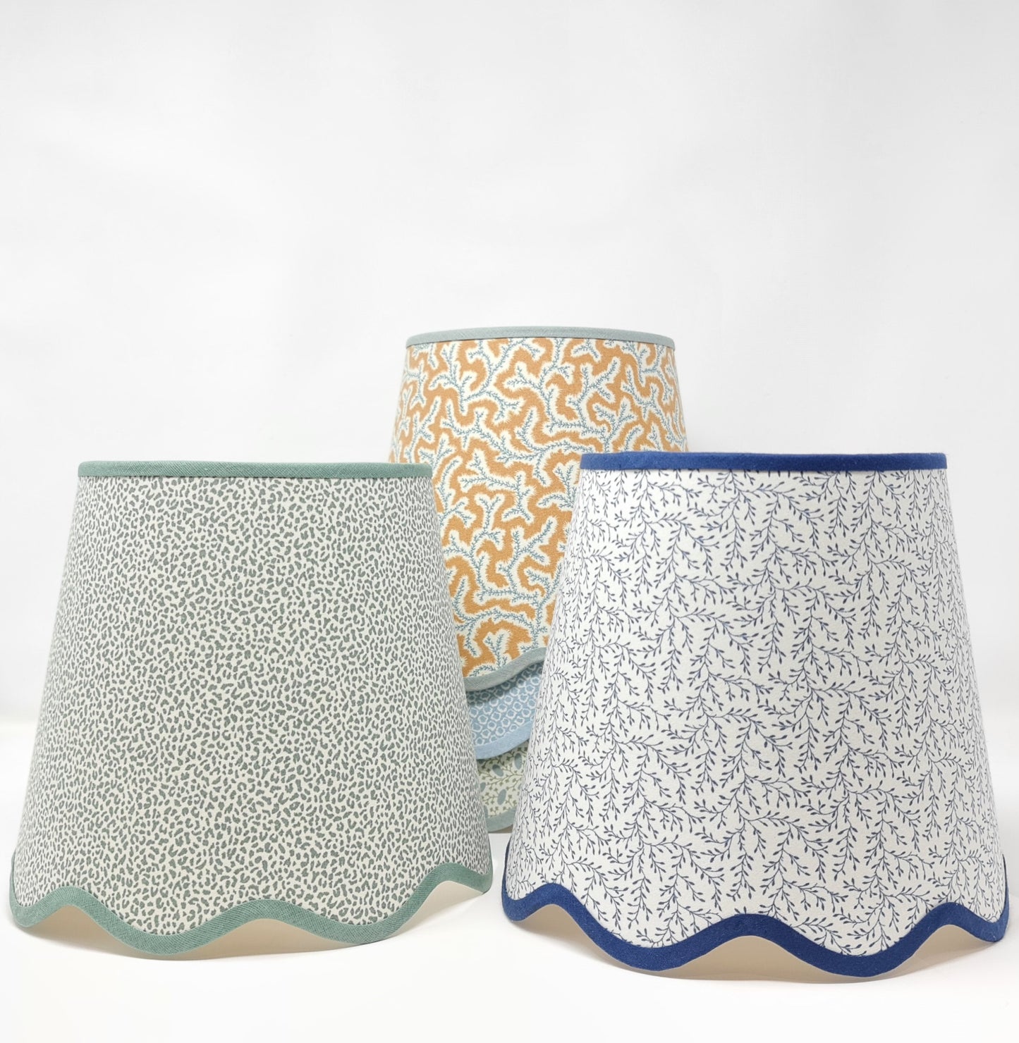 Leonie Tapered Lampshade – Scalloped Edge