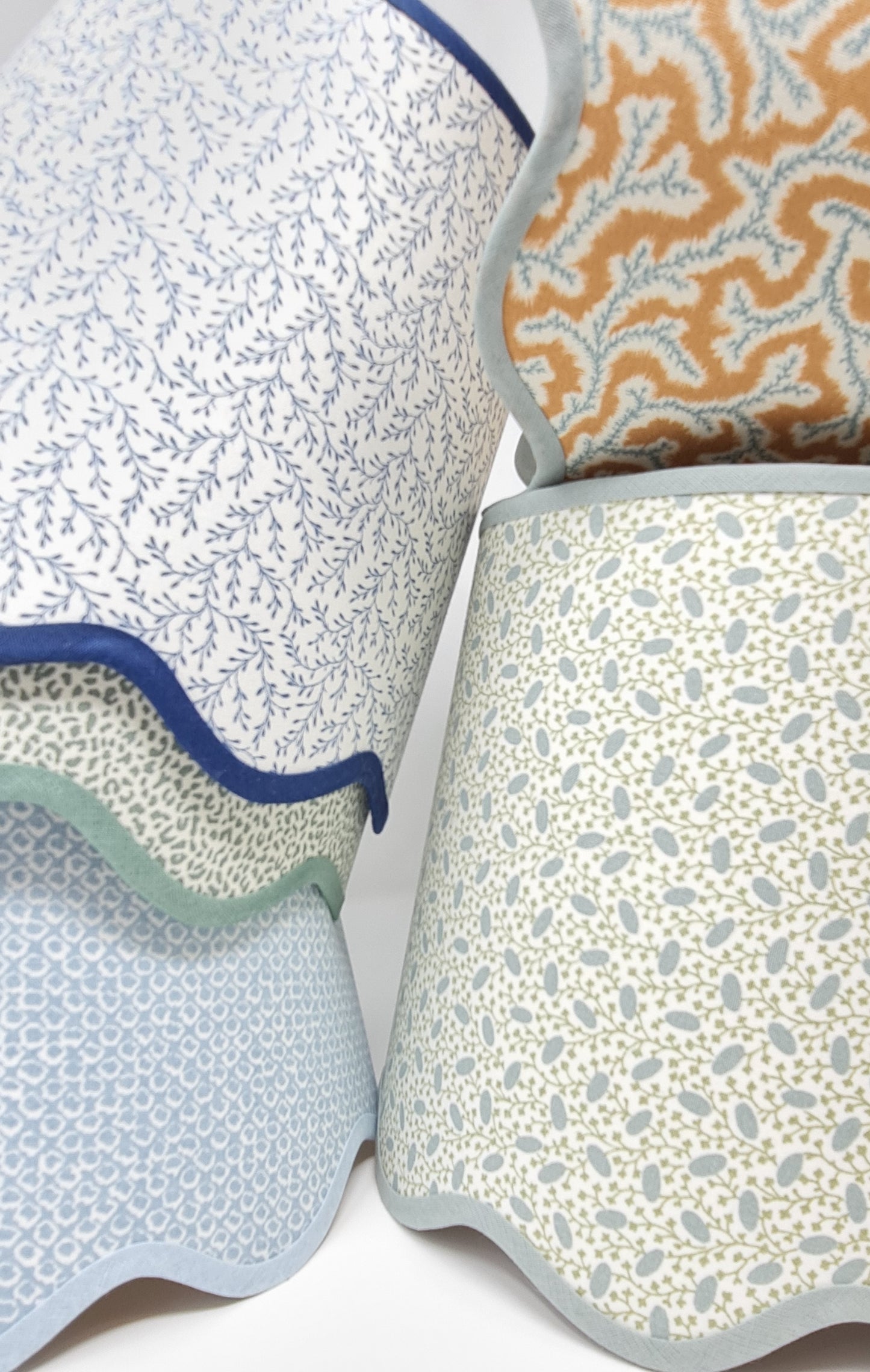 Leonie Tapered Lampshade – Scalloped Edge